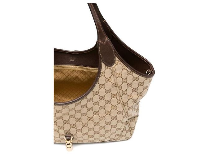 Gucci Borsa Tote Medium Marrone - vista 7