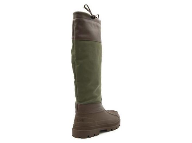 Céline Hohe Stiefel aus Nylon und Kalbsleder Braun - Ansicht 8