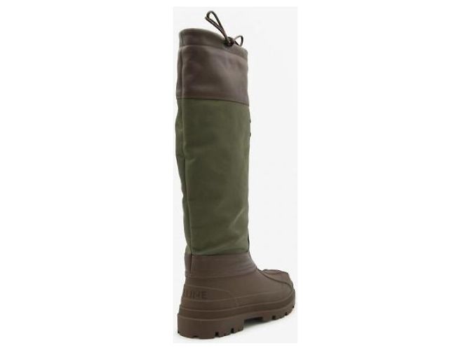 Céline Hohe Stiefel aus Nylon und Kalbsleder Braun - Ansicht 9