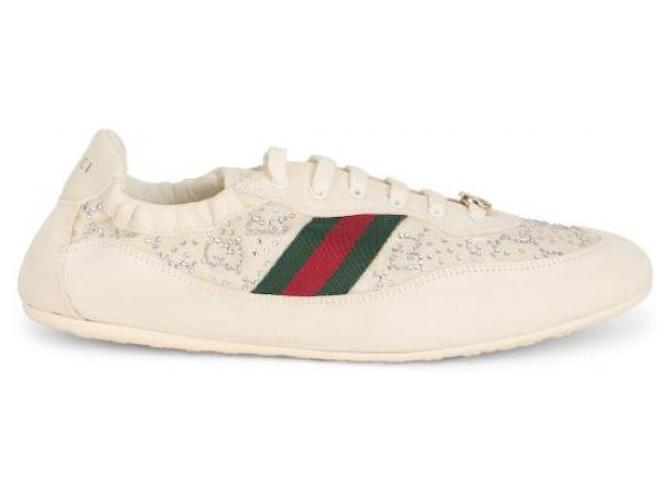 Gucci Shift Crystal Sneaker Weiß - Ansicht 5