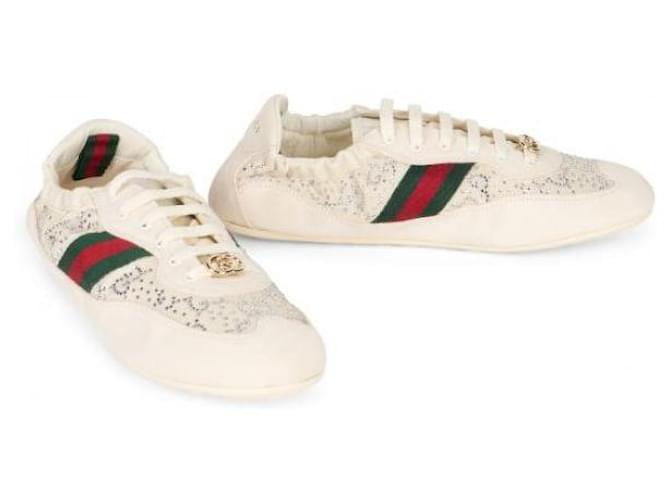 Gucci Shift Crystal Sneaker Weiß - Ansicht 6