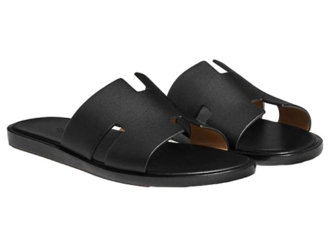 Hermès Sandali Istanbul in pelle di vitello Noir Black Nero - vista 2