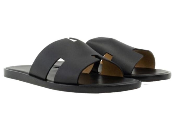 Hermès Sandali Istanbul in pelle di vitello Noir Black Nero - vista 4