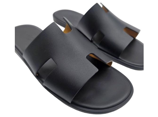 Hermès Sandali Istanbul in pelle di vitello Noir Black Nero - vista 5