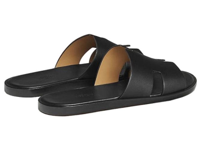 Hermès Sandali Istanbul in pelle di vitello Noir Black Nero - vista 7