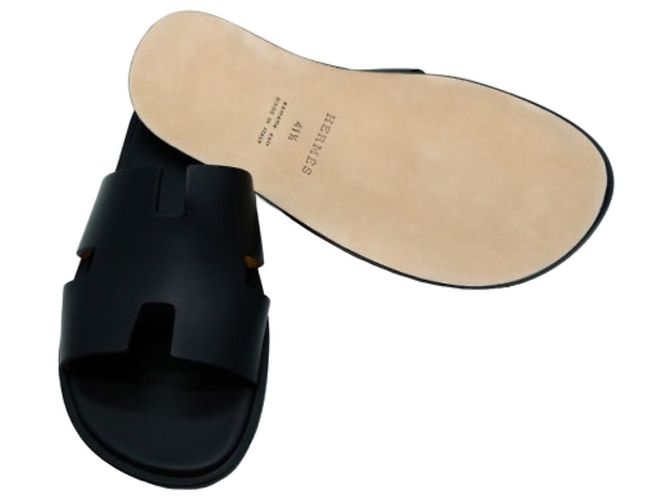 Hermès Sandali Istanbul in pelle di vitello Noir Black Nero - vista 9