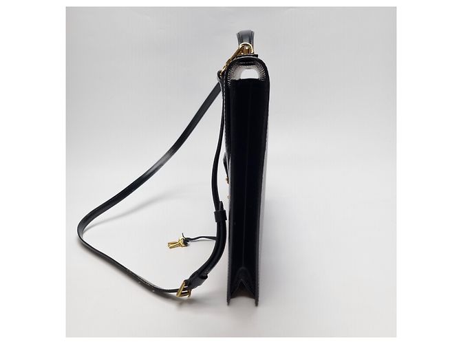 Louis Vuitton Sac Document en Cuir Epi Noir - vue 5