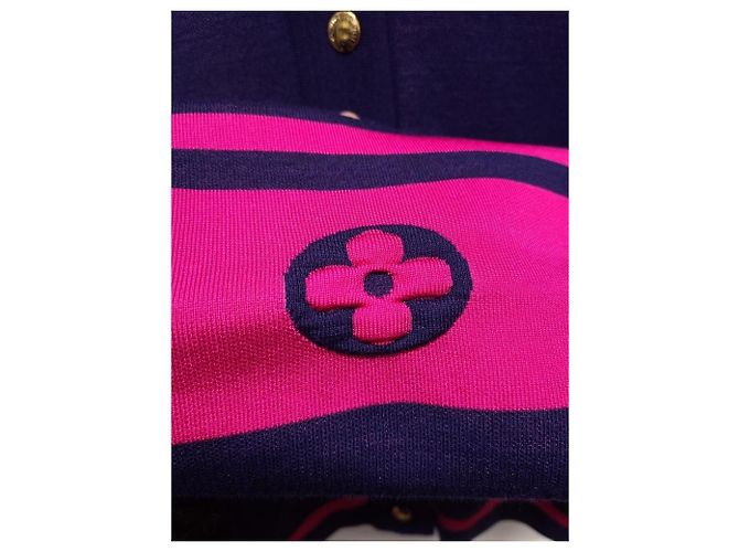 Louis Vuitton Strickjacke im Bomber-Stil mit Purple Block Monogramm Lila - Ansicht 4