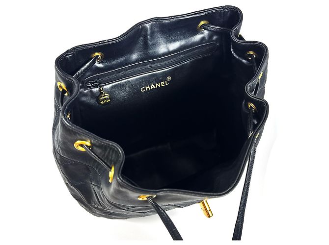 Chanel Rucksack aus Lammleder schwarz - Ansicht 7