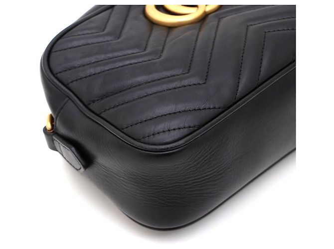 Gucci Borsa a Spalla e Borsa a Tracolla GG Marmont Matelassé Small Chain Nero - vista 5