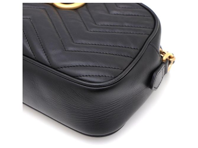 Gucci Borsa a Spalla e Borsa a Tracolla GG Marmont Matelassé Small Chain Nero - vista 6