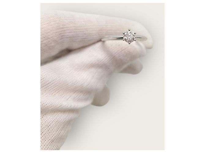 Tiffany & Co Tiffany Platinum Tiffany Setting Diamantring Golden - Ansicht 3