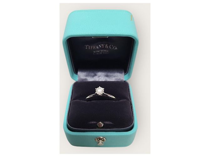Tiffany & Co Tiffany Platinum Tiffany Setting Diamantring Golden - Ansicht 4