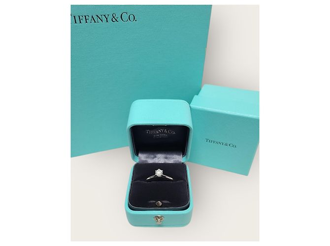 Tiffany & Co Tiffany Platinum Tiffany Setting Diamantring Golden - Ansicht 5