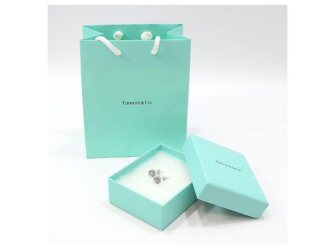 Tiffany & Co Orecchini a nodo intrecciato in argento sterling - vista 2