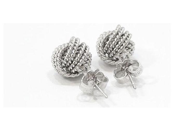 Tiffany & Co Orecchini a nodo intrecciato in argento sterling - vista 3