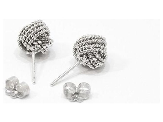 Tiffany & Co Orecchini a nodo intrecciato in argento sterling - vista 4