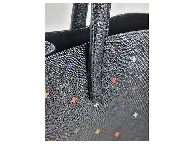 Givenchy Vertikaler Saffiano Leder Tote Schulterbeutel Silber - Ansicht 10