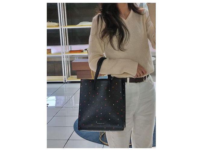 Givenchy Vertikaler Saffiano Leder Tote Schulterbeutel Silber - Ansicht 21