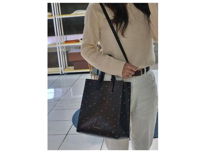 Givenchy Vertikaler Saffiano Leder Tote Schulterbeutel Silber - Ansicht 23