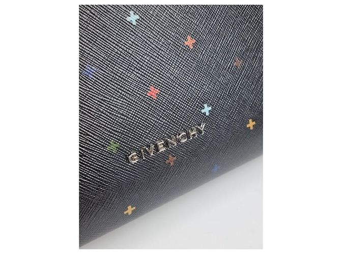 Givenchy Vertikaler Saffiano Leder Tote Schulterbeutel Silber - Ansicht 4