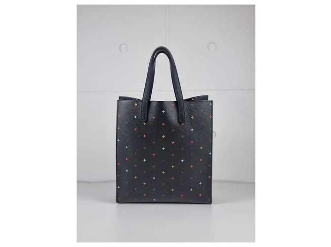 Givenchy Vertikaler Saffiano Leder Tote Schulterbeutel Silber - Ansicht 5