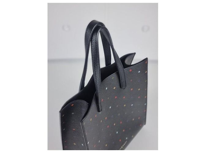 Givenchy Vertikaler Saffiano Leder Tote Schulterbeutel Silber - Ansicht 7