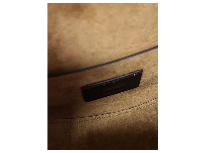 Fendi Borsa a tracolla Moonlight in pelle marrone e tonalità oro - vista 5