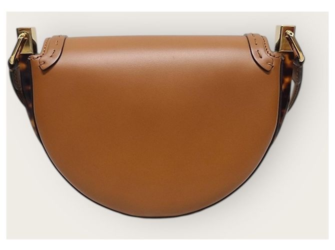 Fendi Borsa a tracolla Moonlight in pelle marrone e tonalità oro - vista 6