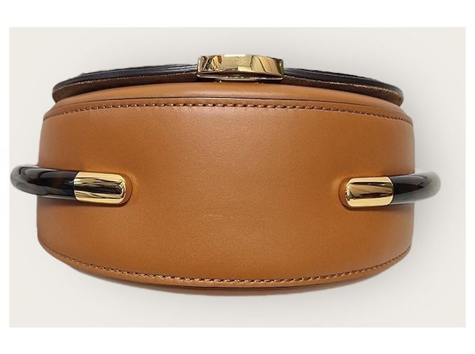 Fendi Borsa a tracolla Moonlight in pelle marrone e tonalità oro - vista 7