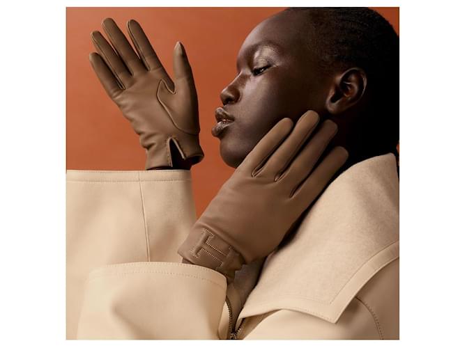 Hermès Guanti Bastille Marrone - vista 5