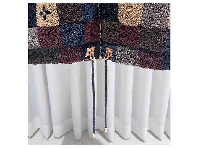 Louis Vuitton Giacca Bomber in Pile Damier A+/XL Multicolore - vista 5