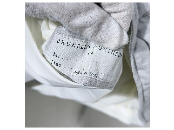 Brunello Cucinelli (A+/XL) Linen Wool Gray Down Vest Brown - view 9