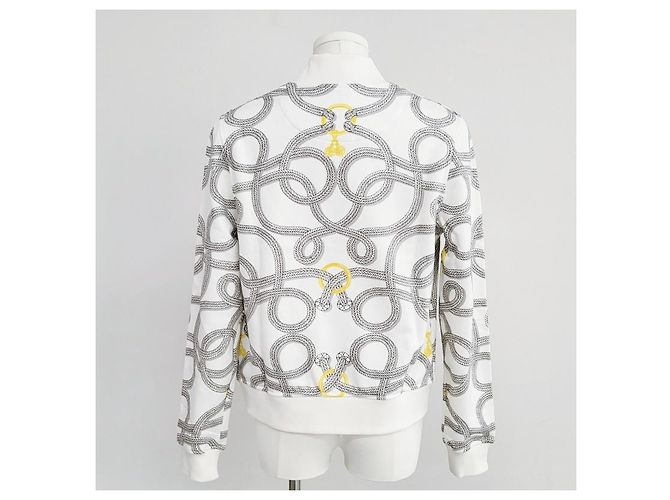 Duffle Hermès Set con Giacca Varsity Remix Palefroi e Minigonna Multicolore - vista 6