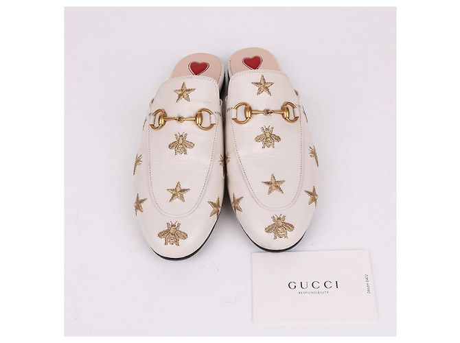Gucci Mocassini White Bee con morsetto Bianco - vista 10
