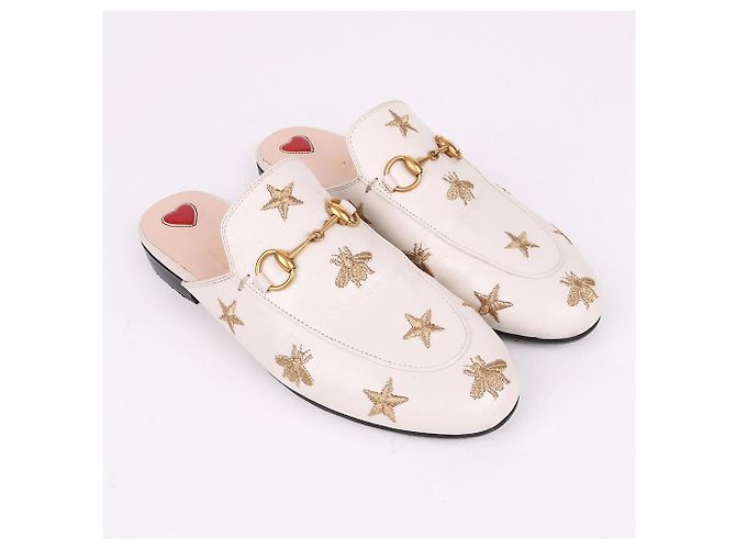 Gucci Mocassini White Bee con morsetto Bianco - vista 4