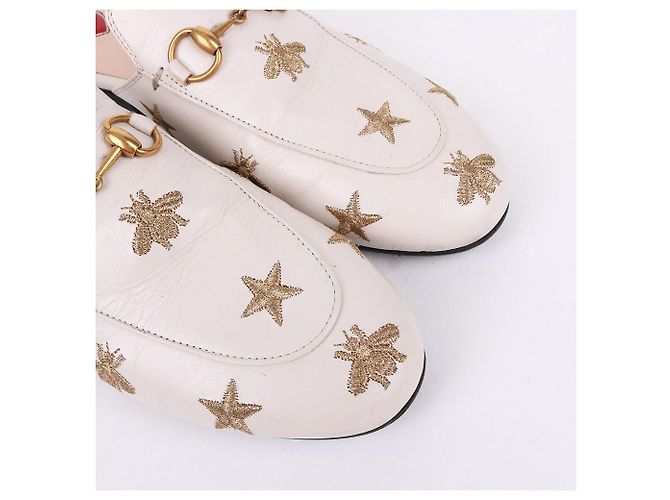 Gucci Mocassini White Bee con morsetto Bianco - vista 5