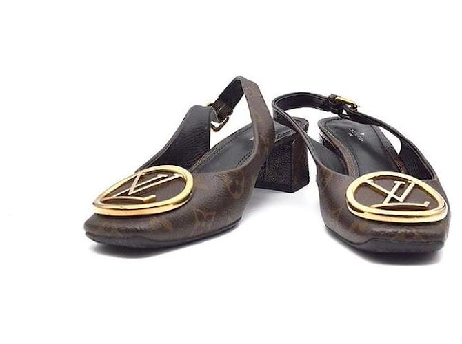 Louis Vuitton Décolleté slingback Monogram Madeleine Marrone - vista 2
