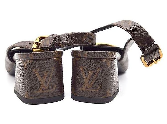 Louis Vuitton Décolleté slingback Monogram Madeleine Marrone - vista 5
