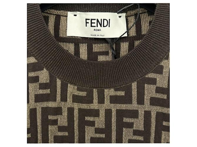 Fendi Strickware aus Baumwolle für Damen Braun - Ansicht 10