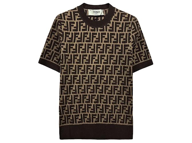 Fendi Strickware aus Baumwolle für Damen Braun - Ansicht 6