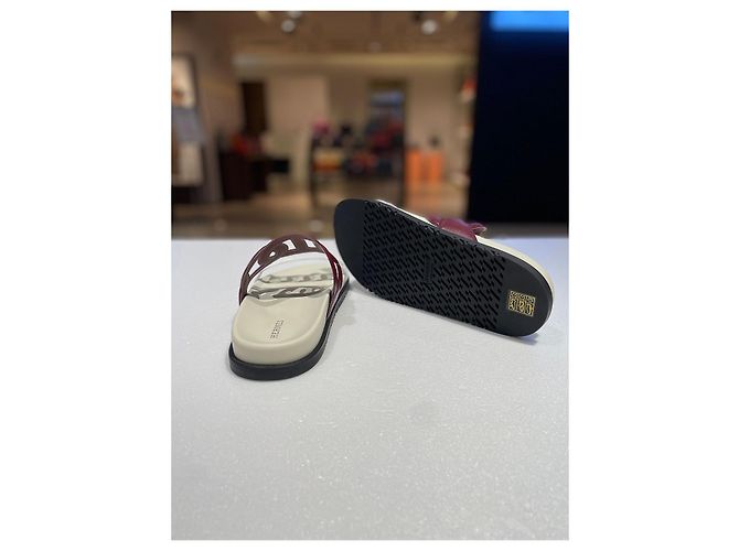Hermès Extra Sandalen Weiß Braun - Ansicht 14