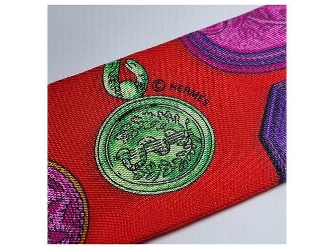 Hermès Sciarpa Twilly (Qualità da Esposizione, Seta) Multicolore - vista 10