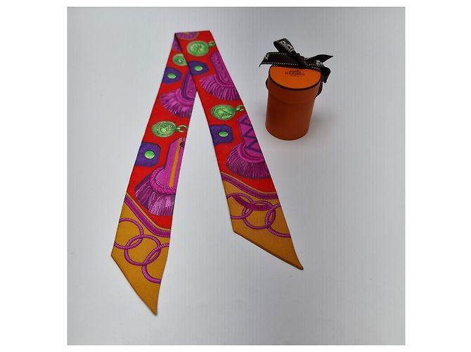 Hermès Sciarpa Twilly (Qualità da Esposizione, Seta) Multicolore - vista 2