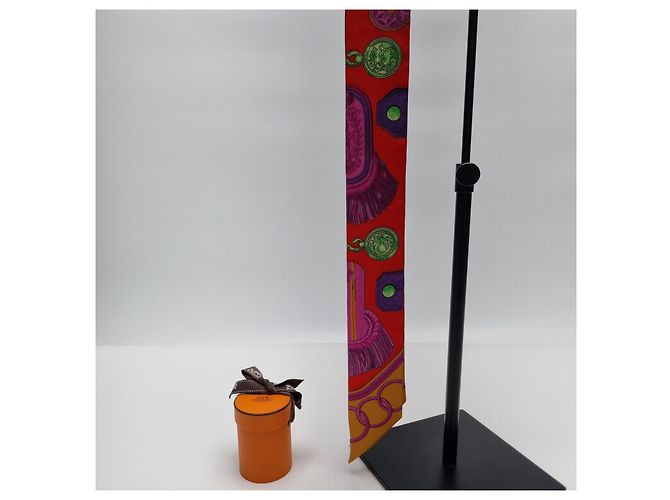 Hermès Sciarpa Twilly (Qualità da Esposizione, Seta) Multicolore - vista 5