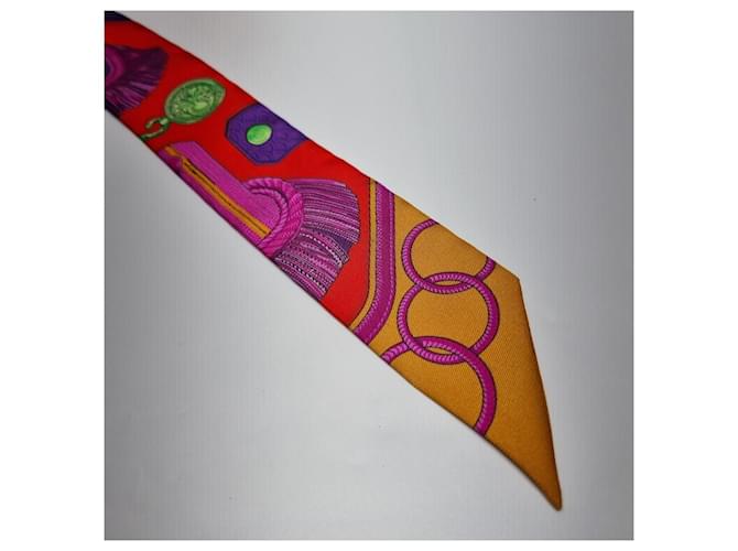 Hermès Sciarpa Twilly (Qualità da Esposizione, Seta) Multicolore - vista 7