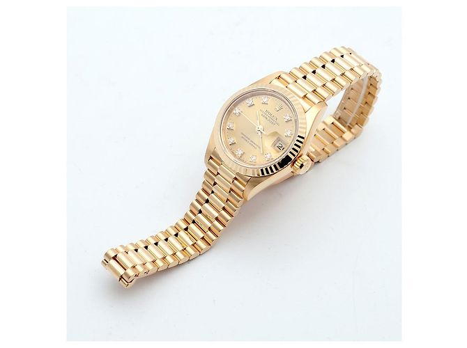 Rolex Original Diamond Datejust Gold Damenuhr Golden - Ansicht 14