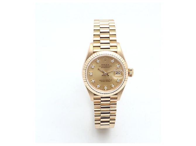 Rolex Original Diamond Datejust Gold Damenuhr Golden - Ansicht 16