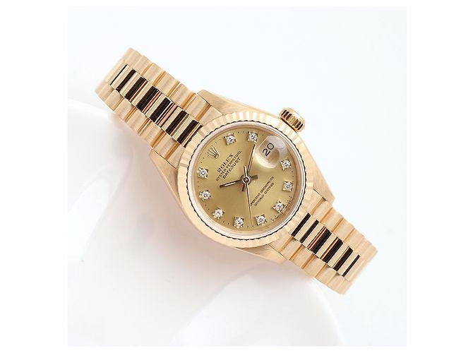 Rolex Original Diamond Datejust Gold Damenuhr Golden - Ansicht 18