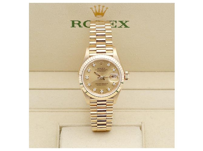 Rolex Original Diamond Datejust Gold Damenuhr Golden - Ansicht 2